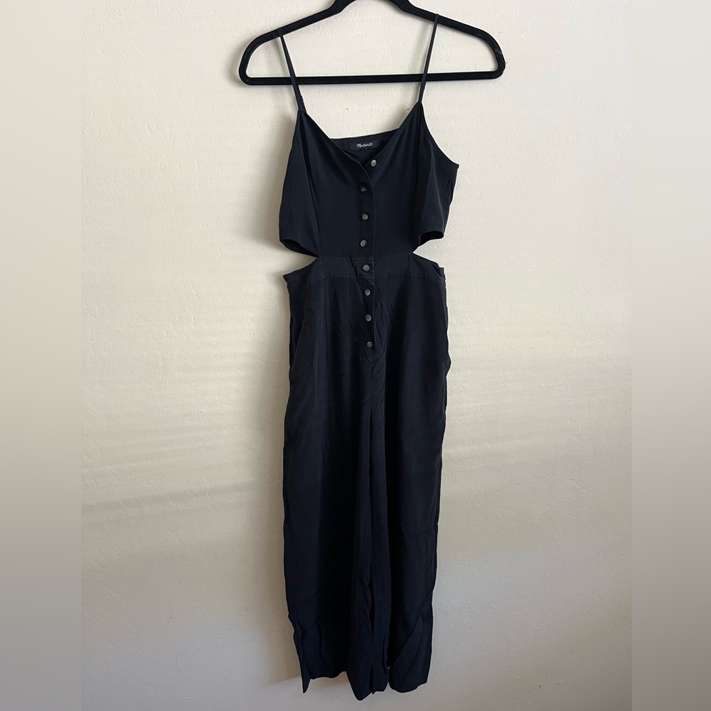 Madewell black silk jumpsuit - Picture 2 of 4